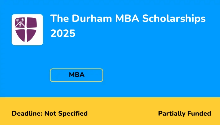 The Durham MBA Scholarships 2025