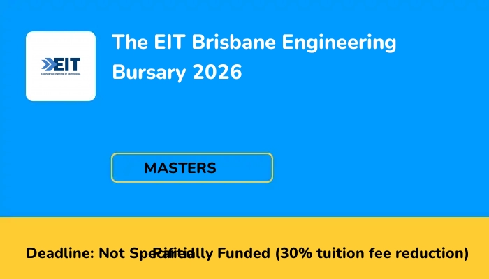 The EIT Brisbane Engineering Bursary 2026