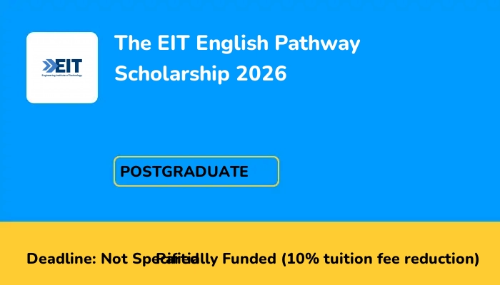 The EIT English Pathway Scholarship 2026