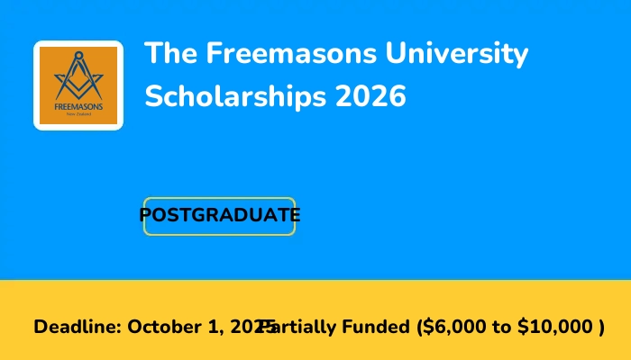 The Freemasons University Scholarships 2026