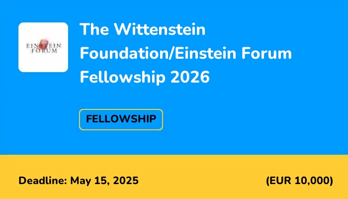 The Wittenstein Foundation/Einstein Forum Fellowship 2025
