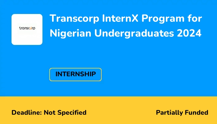 Transcorp InternX Program for Nigerian Undergraduates 2024