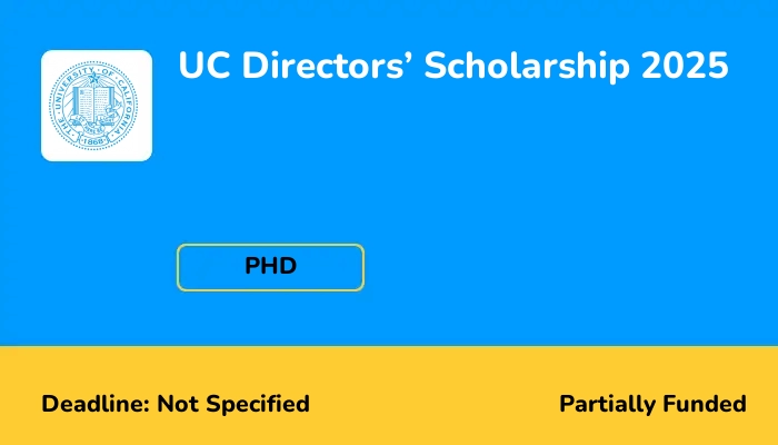 UC Directors’ Scholarship 2025