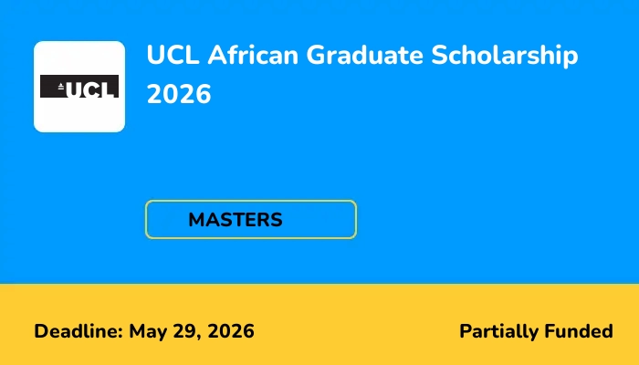 UCL African Graduate Scholarship 2026