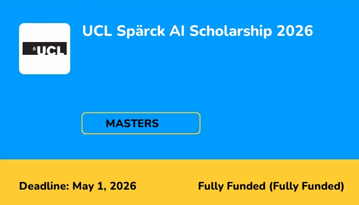 UCL Sparck AI Scholarship 2026