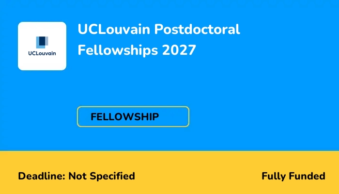 UCLouvain Postdoctoral Fellowships 2027