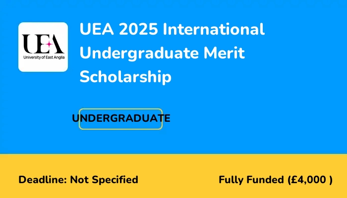 UEA 2025 International Undergraduate Merit Scholarship