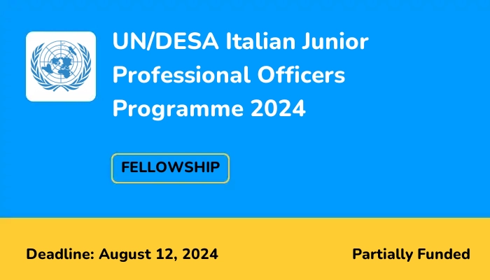 UN/DESA Italian Junior Professional Officers Programme 2024