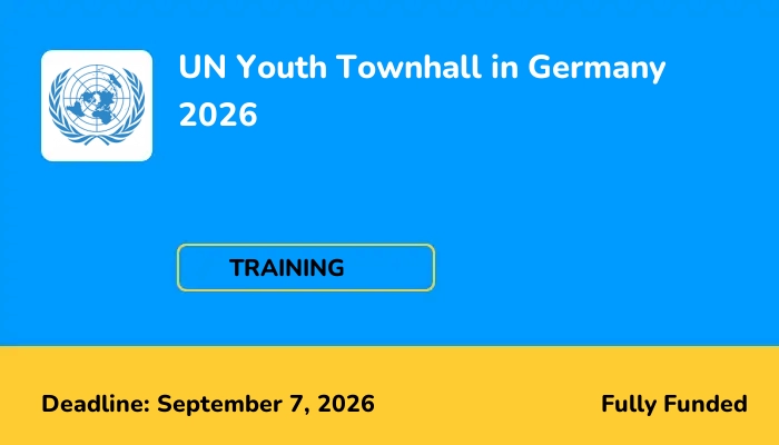 UN Youth Townhall in Germany 2026