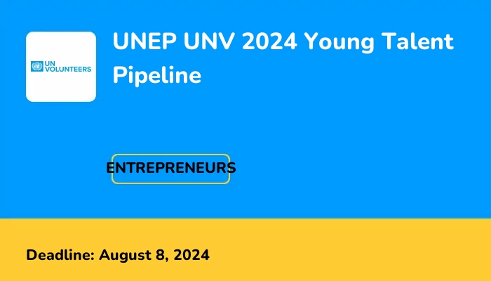 UNEP UNV 2024 Young Talent Pipeline