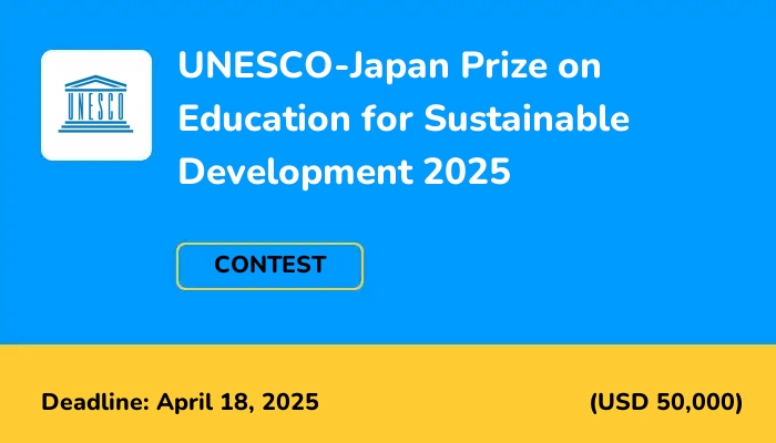 UNESCO-Japan Prize on Education for Sustainable Development 2025