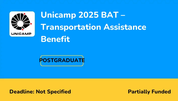 Unicamp 2025 BAT – Transportation Assistance Benefit