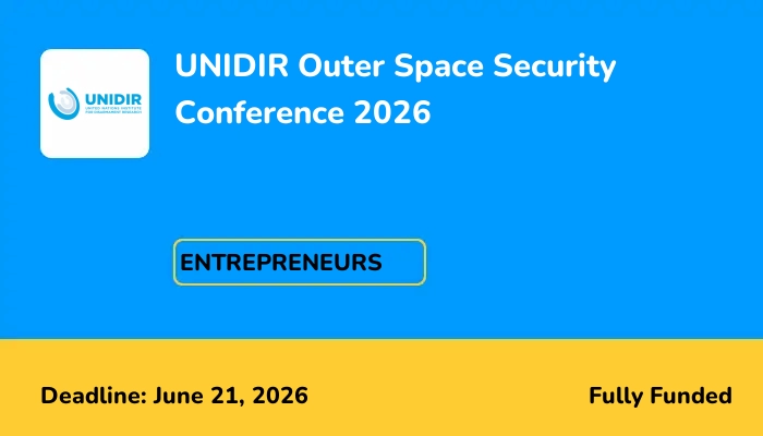 UNIDIR Outer Space Security Conference 2026