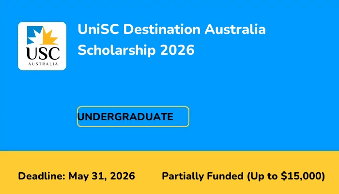 UniSC Destination Australia Scholarship 2026