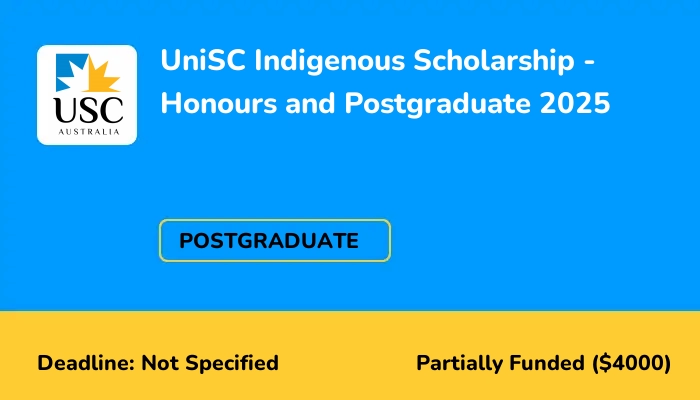 UniSC Indigenous Scholarship - Honours and Postgraduate 2025