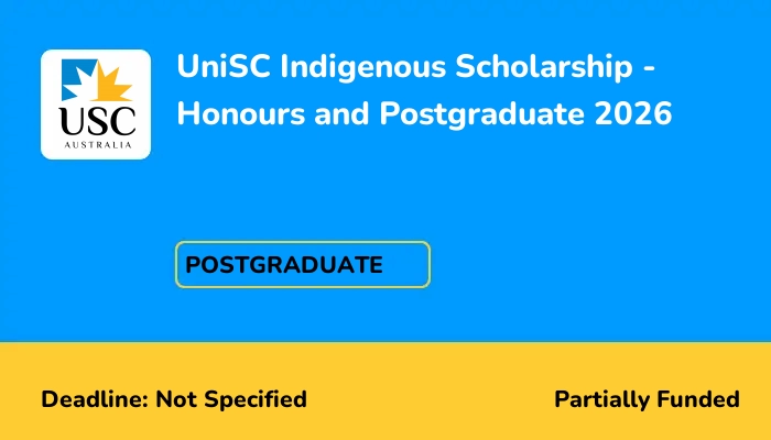 UniSC Indigenous Scholarship - Honours and Postgraduate 2026