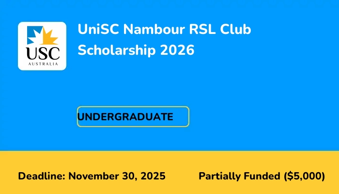 UniSC Nambour RSL Club Scholarship 2026