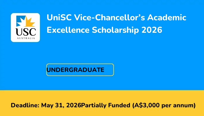 UniSC Vice-Chancellor's Academic Excellence Scholarship 2026