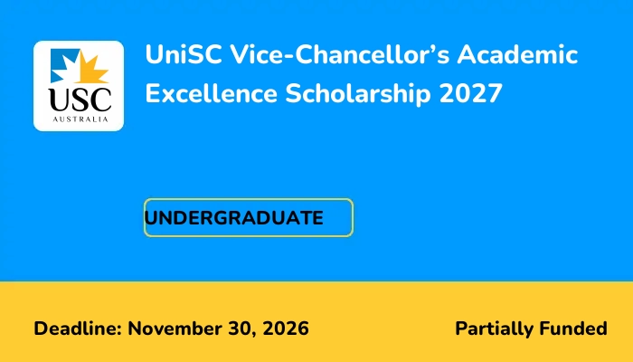 UniSC Vice-Chancellor's Academic Excellence Scholarship 2027