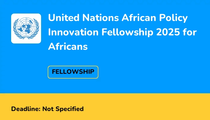 United Nations African Policy Innovation Fellowship 2025 for Africans