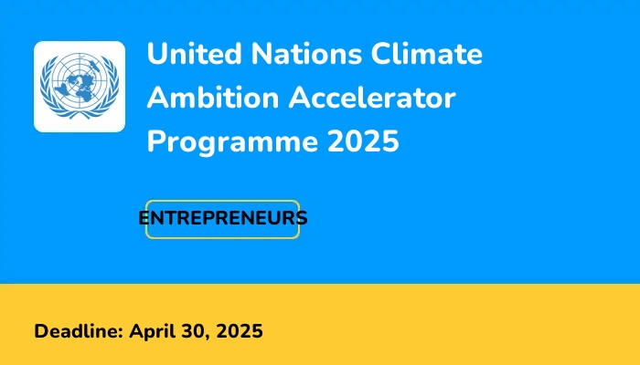 United Nations Climate Ambition Accelerator Programme 2025