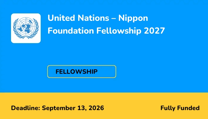 United Nations - Nippon Foundation Fellowship 2027