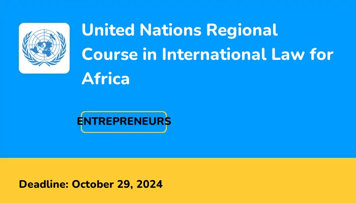 United Nations Regional Course in International Law for Africa 2024