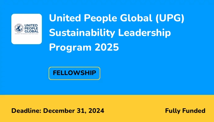 United People Global (UPG) Sustainability Leadership Program 2025
