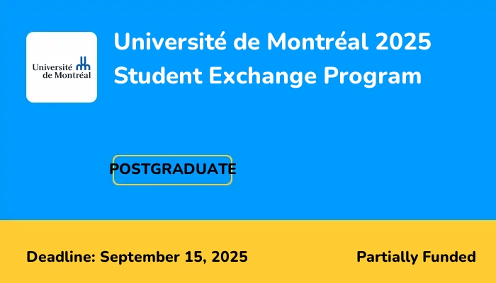 Université de Montréal 2025 Student Exchange Program