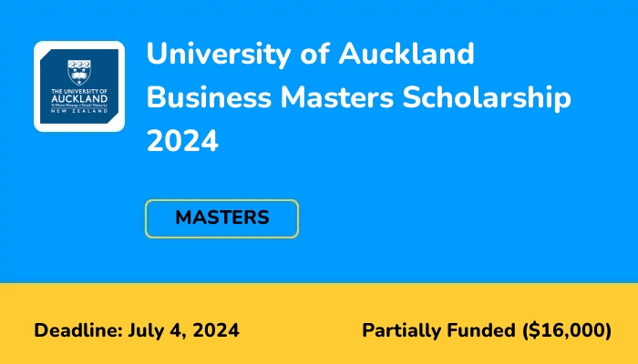 University of Auckland Business Masters Scholarship 2024