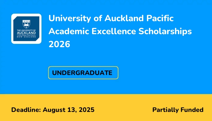 University of Auckland Pacific Academic Excellence Scholarships 2026