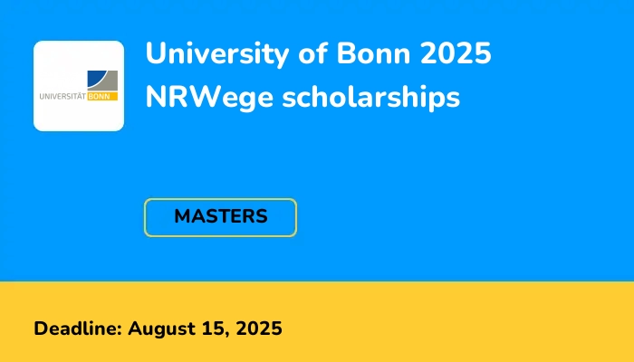 University of Bonn 2025 NRWege scholarships