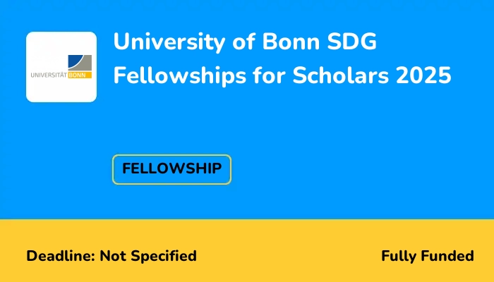 University of Bonn SDG Fellowships for Scholars 2025