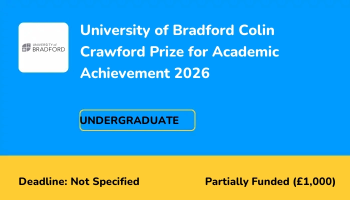 University of Bradford Colin Crawford Prize for Academic Achievement 2026