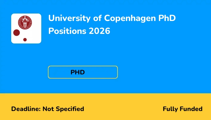 University of Copenhagen PhD Positions 2026