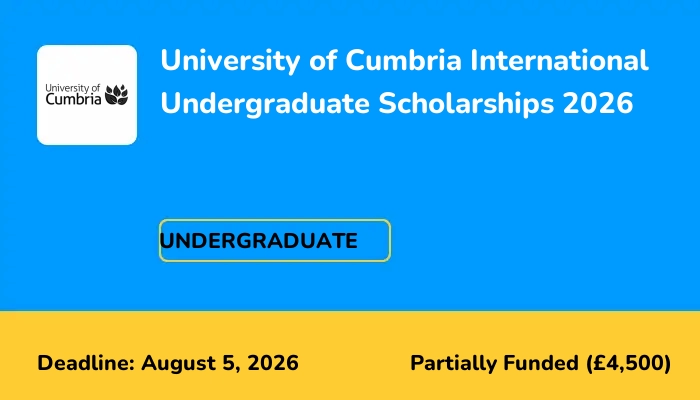 University of Cumbria International Undergraduate Scholarships 2026