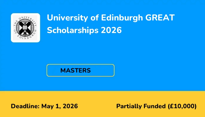 University of Edinburgh GREAT Scholarships 2026
