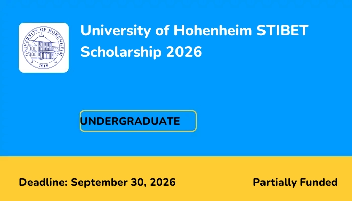 University of Hohenheim STIBET Scholarship 2026