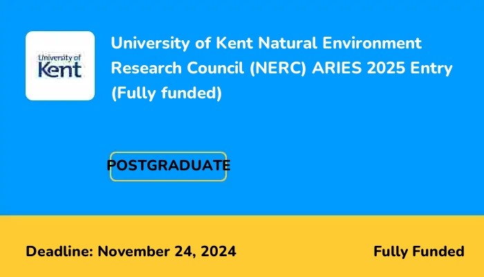 University of Kent SEDarc South-East Doctoral Training Arc 2025 Entry (Fully funded)