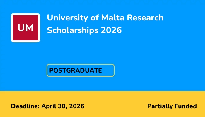 University of Malta Research Scholarships 2026