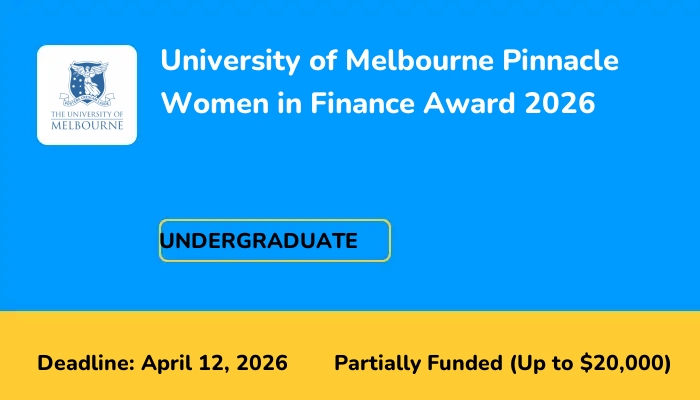 University of Melbourne Pinnacle Women in Finance Award 2026