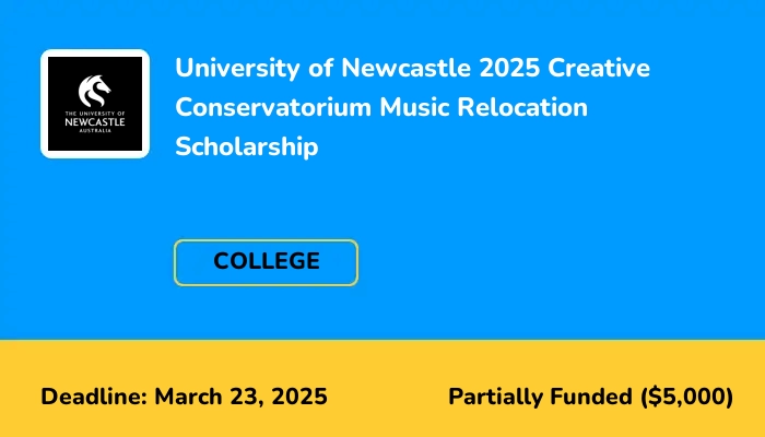 University of Newcastle 2025 Creative Conservatorium Music Relocation Scholarship