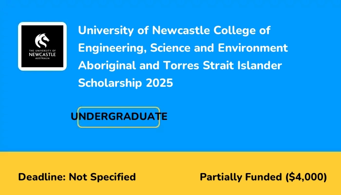 University of Newcastle College of Engineering, Science and Environment Aboriginal and Torres Strait Islander Scholarship 2025