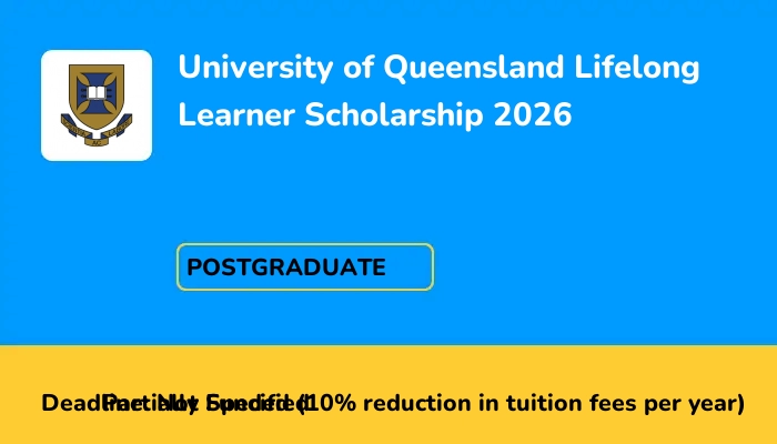 University of Queensland Lifelong Learner Scholarship 2026
