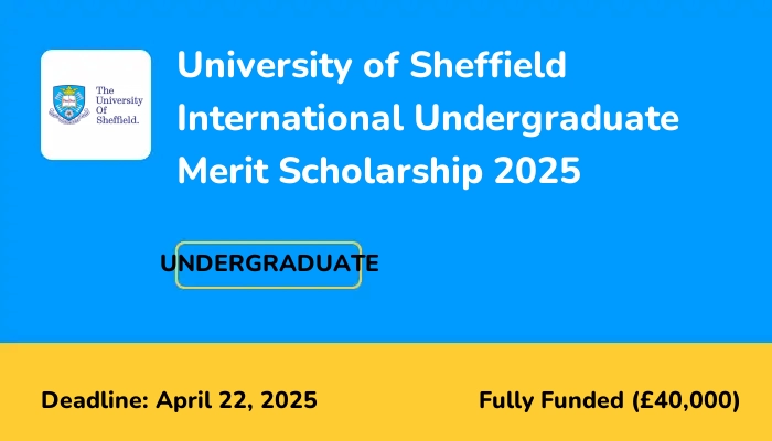 University of Sheffield International Undergraduate Merit Scholarship 2025