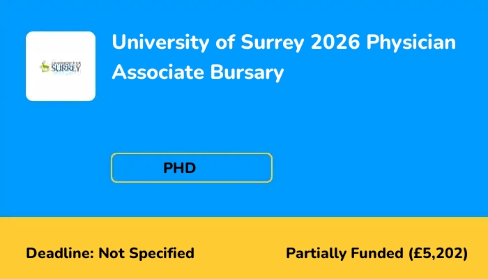 University of Surrey 2026 Physician Associate Bursary