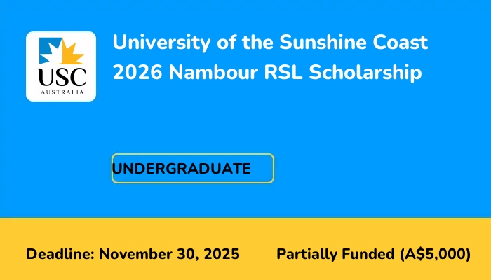 University of the Sunshine Coast 2026 Nambour RSL Scholarship