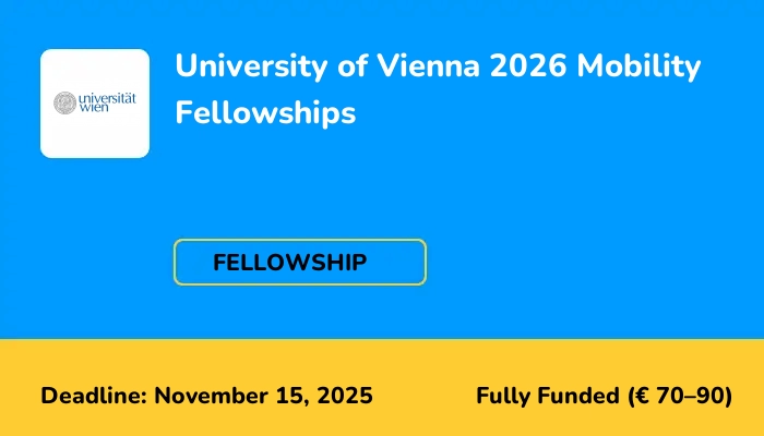 University of Vienna 2026 Mobility Fellowships