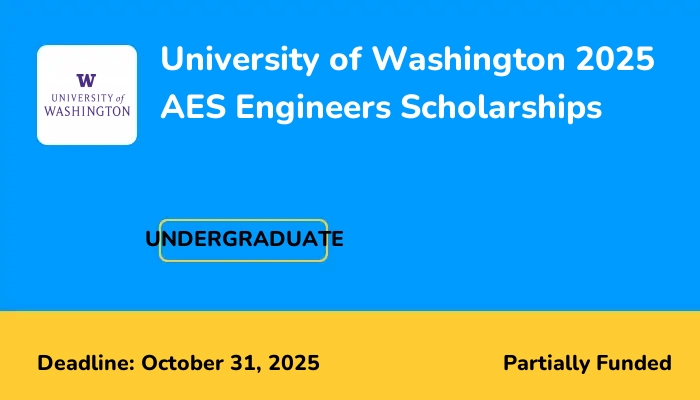 University of Washington 2025 AES Engineers Scholarships
