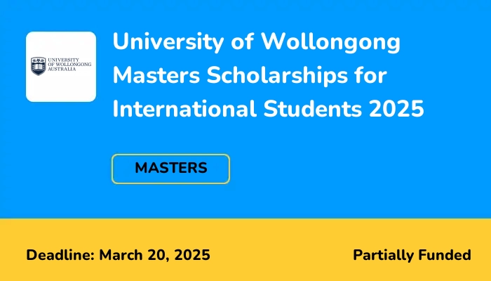 University of Wollongong in Dubai Masters Scholarships for International Students 2025